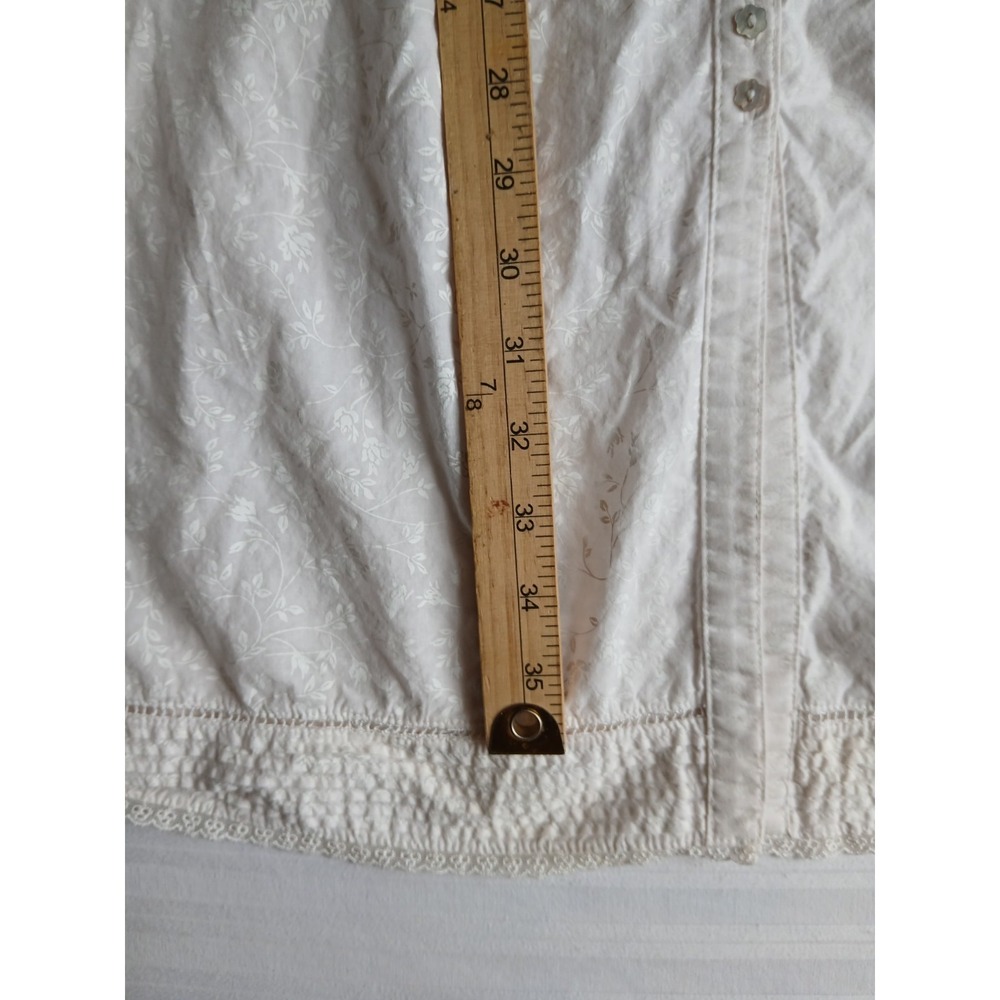 Eileen West Nightgown Medium Floral Lace Cottage Core Pockets Cotton House - Picture 7 of 16